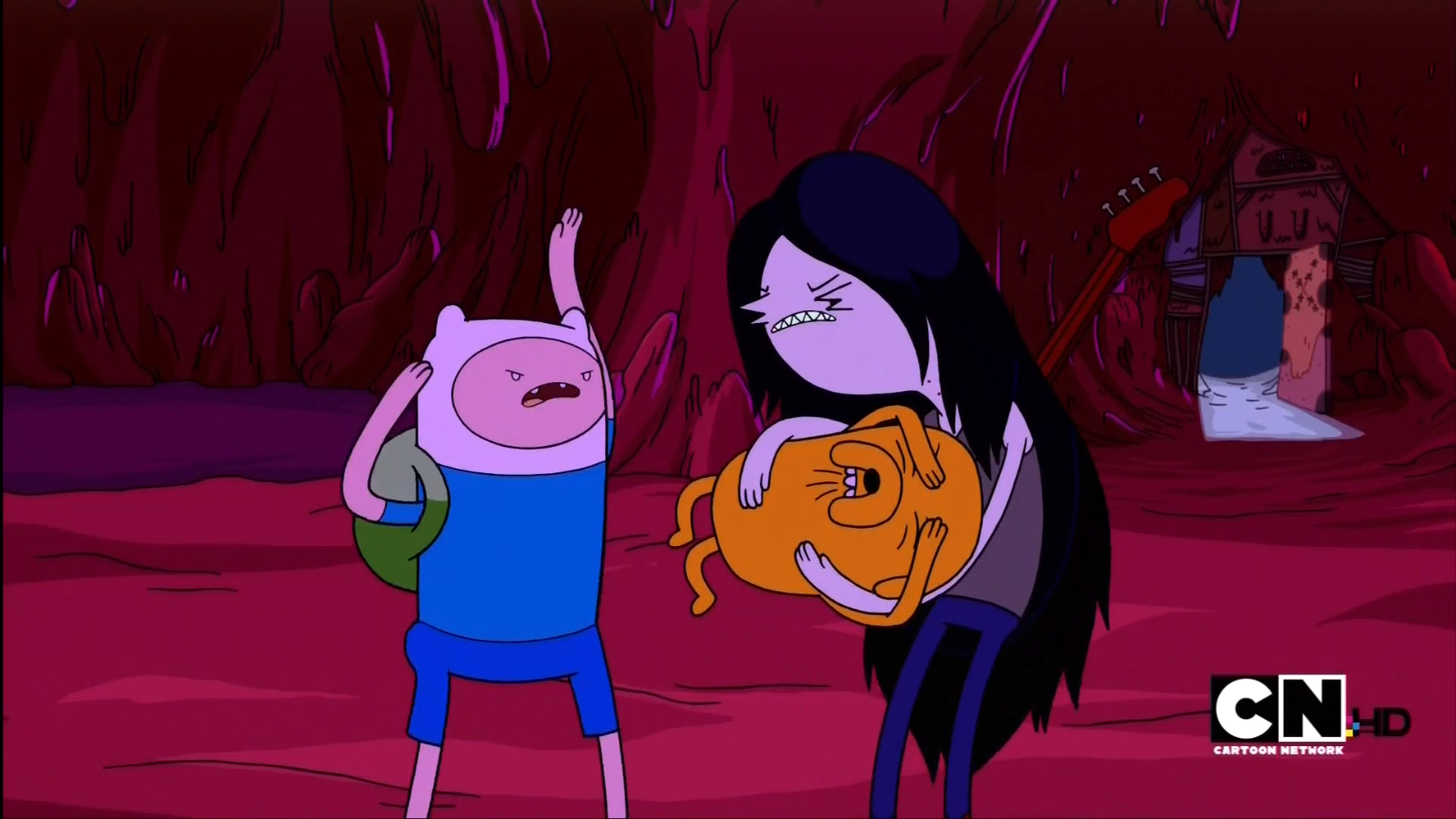 Princesa Bubblegum Finn, o Humano Jake, o Cachorro Marceline, a