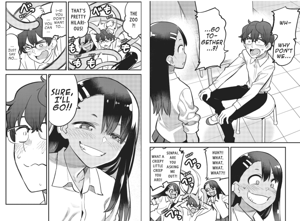 Senpai toma coragem e chama Nagatoro para um encontro!